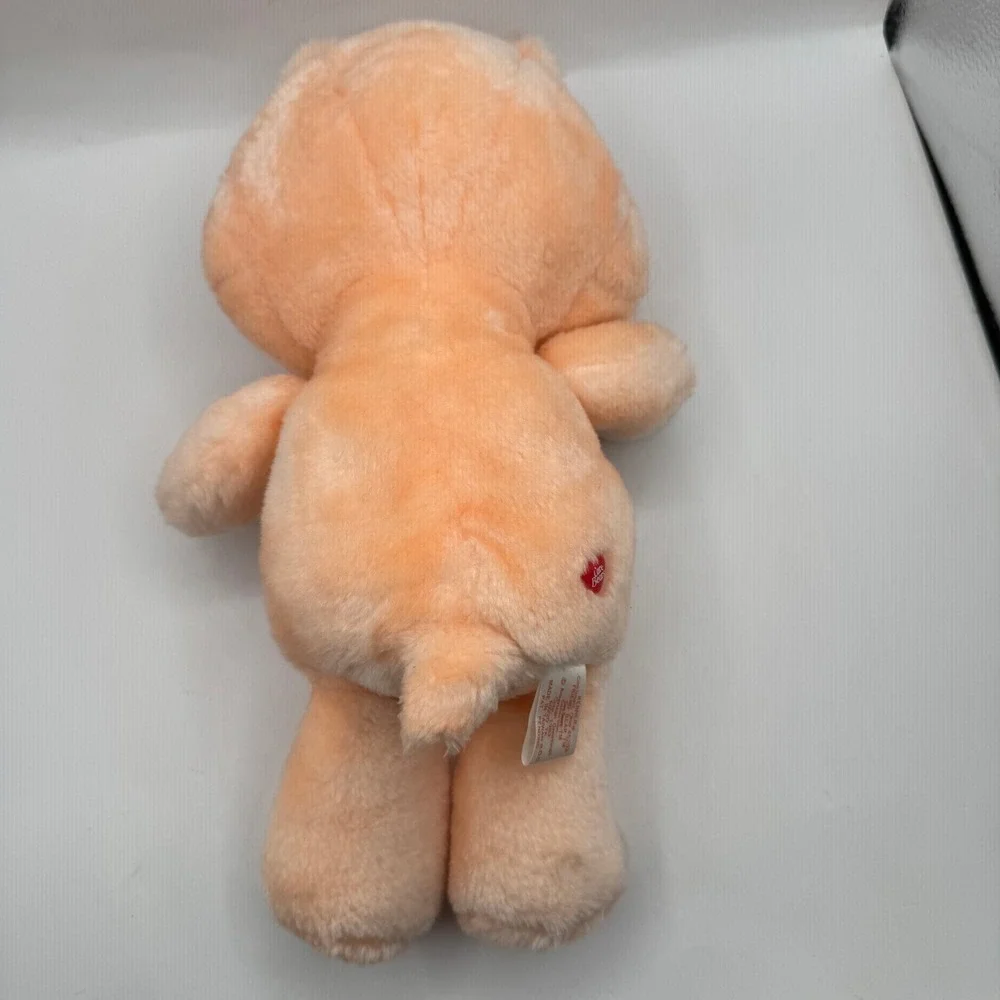 Kenner Friend Care Bear Plush 13in Peach Vintage 1983 Sunflower Belly Badge